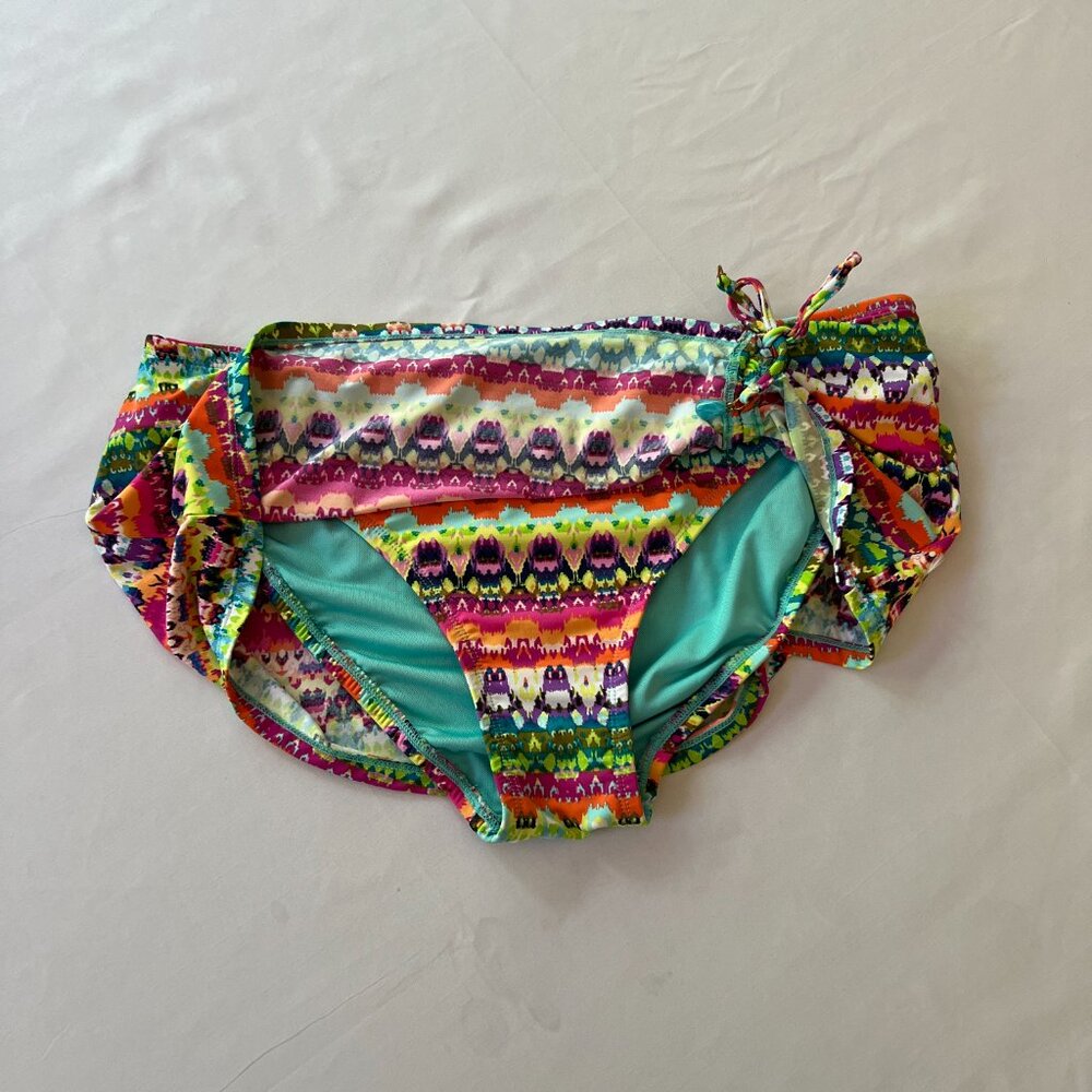 Bleu Rod Beattie Adjustable Sarong Skirted Swim Bikini Bottom Sz 10 - Picture 4 of 10